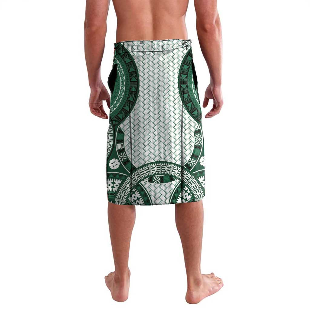 Bula Fiji Vintage Lavalava Phthalo Green Masi Motifs