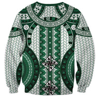 Bula Fiji Vintage Sweatshirt Phthalo Green Masi Motifs