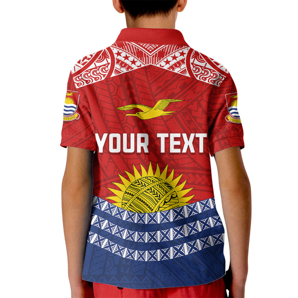 Personalised Kiribati Independence Day Kid Polo Shirt Flag Style 44th Anniversary LT7 - Polynesian Pride