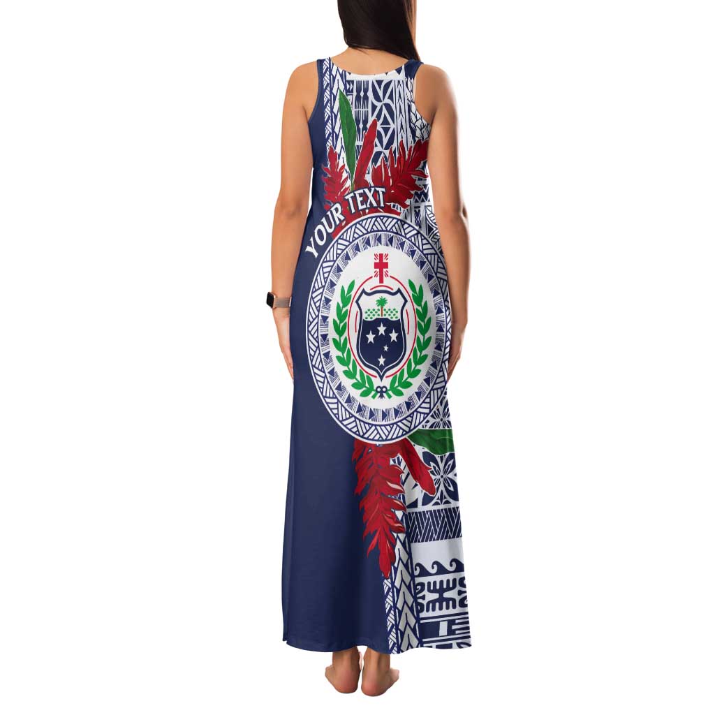 Samoa Rugby Personalized Tank Maxi Dress Toa Samoa Myriad Siapo