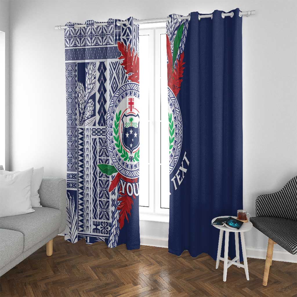Samoa Rugby Personalized Window Curtain Toa Samoa Myriad Siapo