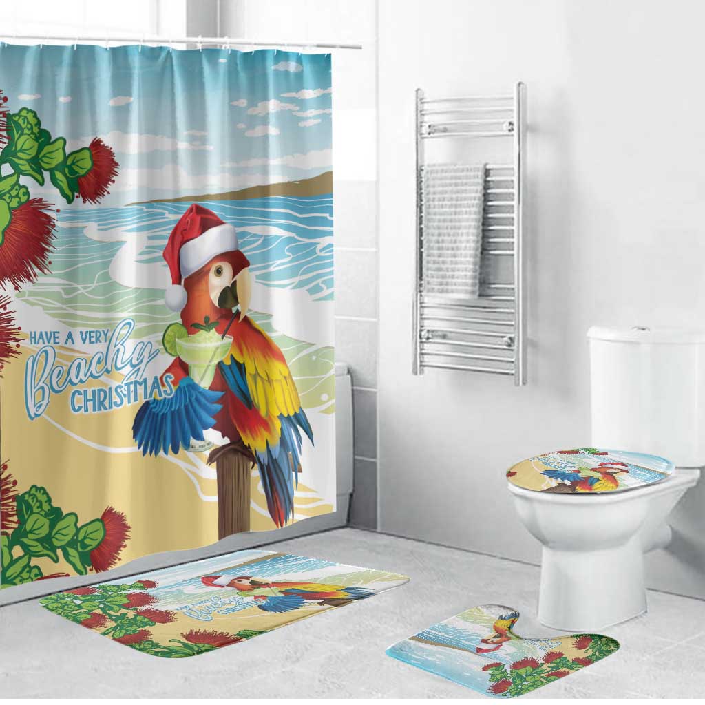 Have A Very Beach Christmas Bathroom Set Parrot By Lehua Flower - Polynesian Pride