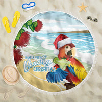 Have A Very Beach Christmas Beach Blanket Parrot By Lehua Flower - Polynesian Pride