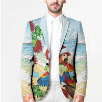 Have A Very Beach Christmas Blazer Parrot By Lehua Flower - Polynesian Pride