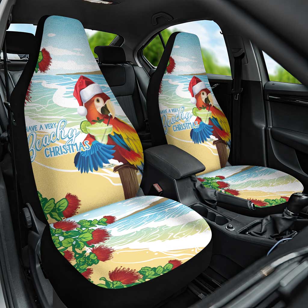 Have A Very Beach Christmas Car Seat Cover Parrot By Lehua Flower - Polynesian Pride