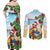 Have A Very Beach Christmas Couples Matching Off Shoulder Maxi Dress and Long Sleeve Button Shirt Parrot By Lehua Flower - Polynesian Pride