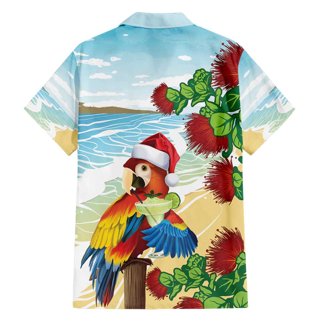 Have A Very Beach Christmas Family Matching Long Sleeve Bodycon Dress and Hawaiian Shirt Parrot By Lehua Flower - Polynesian Pride