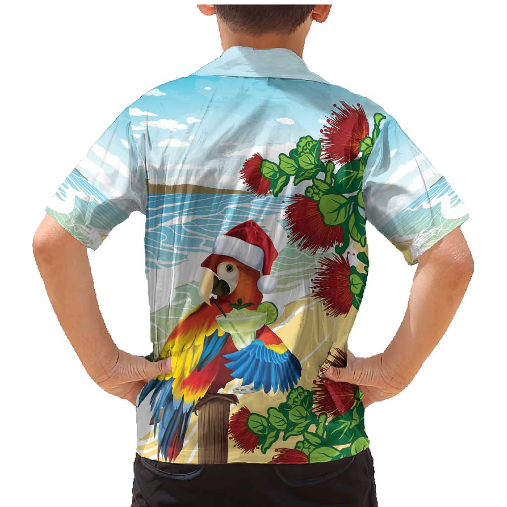 Have A Very Beach Christmas Family Matching Mermaid Dress and Hawaiian Shirt Parrot By Lehua Flower - Polynesian Pride