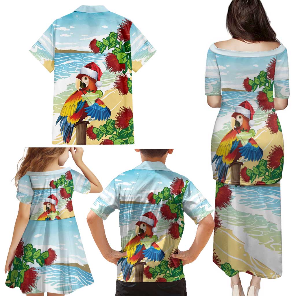 Have A Very Beach Christmas Family Matching Puletasi and Hawaiian Shirt Parrot By Lehua Flower - Polynesian Pride
