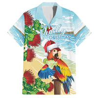 Have A Very Beach Christmas Family Matching Short Sleeve Bodycon Dress and Hawaiian Shirt Parrot By Lehua Flower - Polynesian Pride