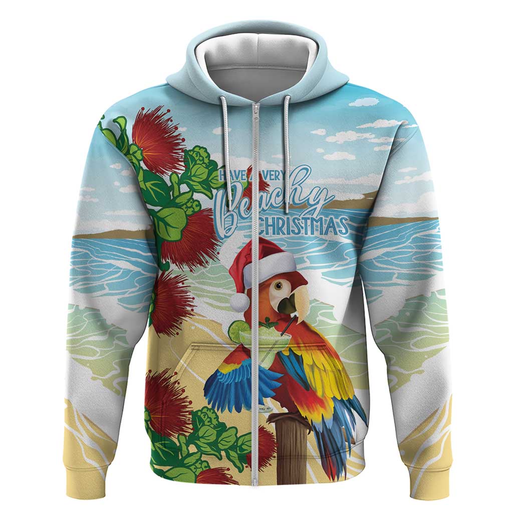 Have A Very Beach Christmas Hoodie Parrot By Lehua Flower - Polynesian Pride