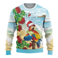 Have A Very Beach Christmas Ugly Christmas Sweater Parrot By Lehua Flower LT7 - Polynesian Pride