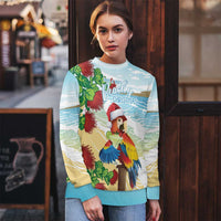 Have A Very Beach Christmas Ugly Christmas Sweater Parrot By Lehua Flower LT7 - Polynesian Pride
