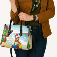 Have A Very Beach Christmas Leather Bag Parrot By Lehua Flower - Polynesian Pride