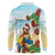 Have A Very Beach Christmas Long Sleeve Polo Shirt Parrot By Lehua Flower - Polynesian Pride