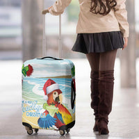 Have A Very Beach Christmas Luggage Cover Parrot By Lehua Flower - Polynesian Pride