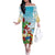Have A Very Beach Christmas Off The Shoulder Long Sleeve Dress Parrot By Lehua Flower - Polynesian Pride