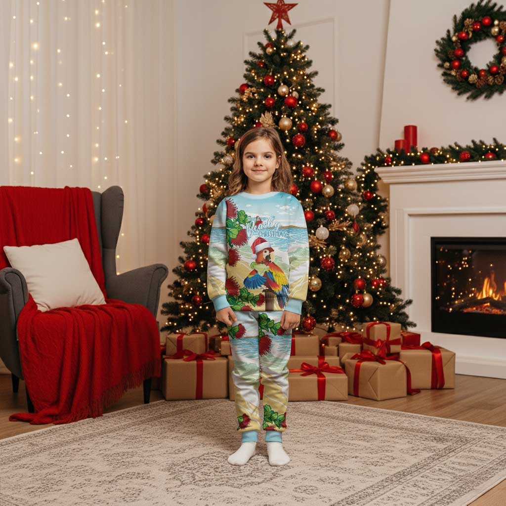 Have A Very Beach Christmas Pajama Set Parrot By Lehua Flower - Polynesian Pride