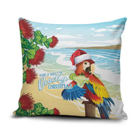 Have A Very Beach Christmas Pillow Cover Parrot By Lehua Flower - Polynesian Pride