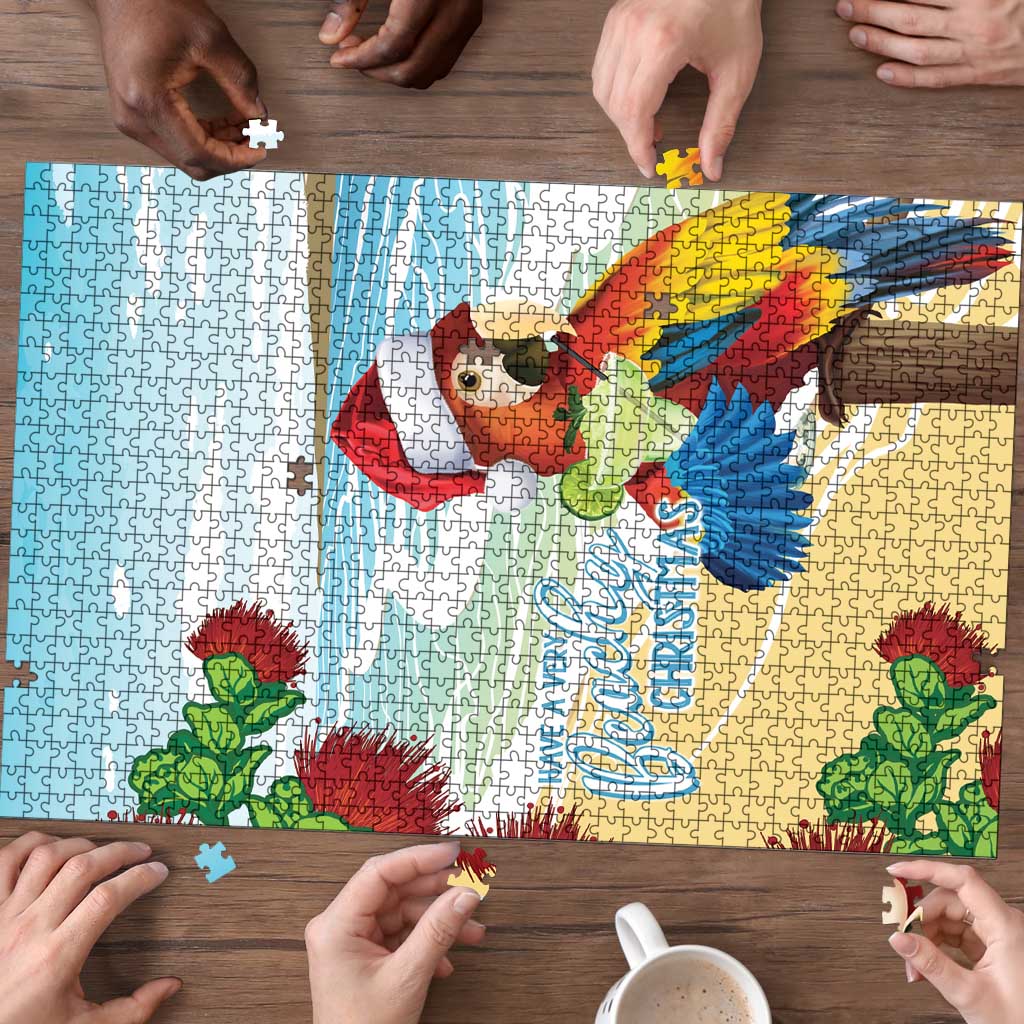 Have A Very Beach Christmas Puzzle Parrot By Lehua Flower - Polynesian Pride