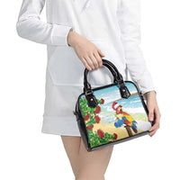 Have A Very Beach Christmas Shoulder Handbag Parrot By Lehua Flower - Polynesian Pride