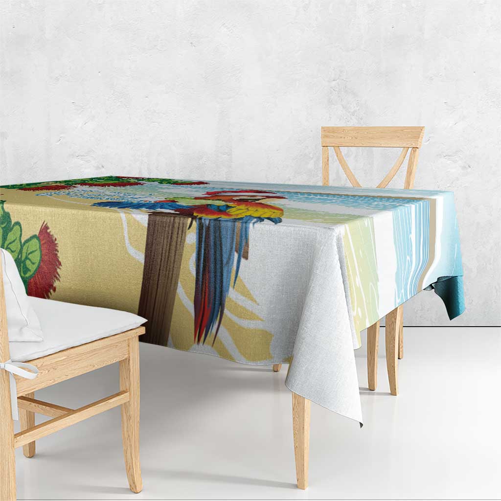 Have A Very Beach Christmas Tablecloth Parrot By Lehua Flower - Polynesian Pride