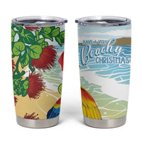Have A Very Beach Christmas Tumbler Cup Parrot By Lehua Flower - Polynesian Pride