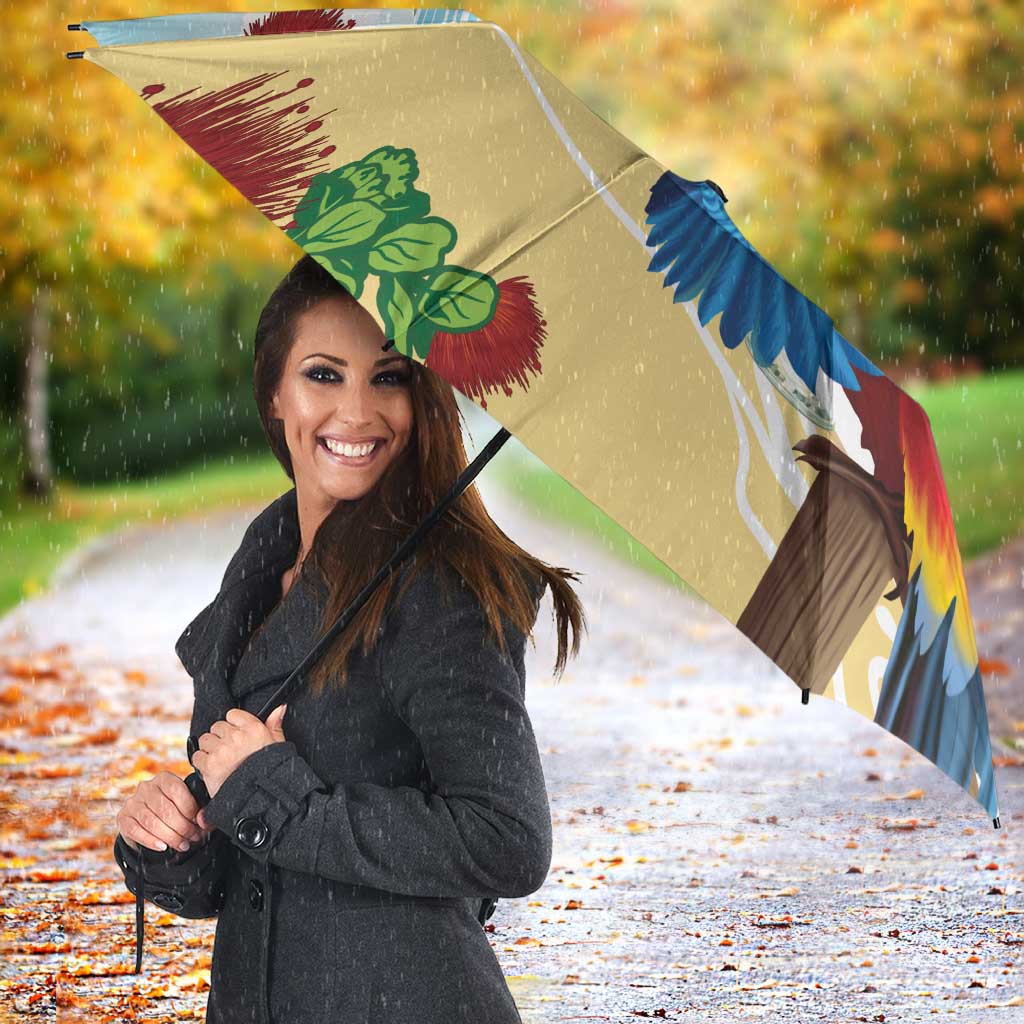 Have A Very Beach Christmas Umbrella Parrot By Lehua Flower - Polynesian Pride