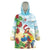 Have A Very Beach Christmas Wearable Blanket Hoodie Parrot By Lehua Flower - Polynesian Pride