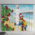 Have A Very Beach Christmas Window Curtain Parrot By Lehua Flower - Polynesian Pride