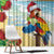 Have A Very Beach Christmas Window Curtain Parrot By Lehua Flower - Polynesian Pride