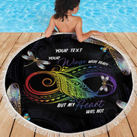 Personalised Polynesian Memorial Beach Blanket Your Wings Were Ready But My Heart Was Not