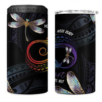 Personalised Polynesian Memorial 4 in 1 Can Cooler Tumbler Your Wings Were Ready But My Heart Was Not