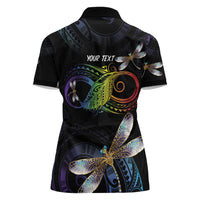 Personalised Polynesian Memorial Women Polo Shirt Your Wings Were Ready But My Heart Was Not