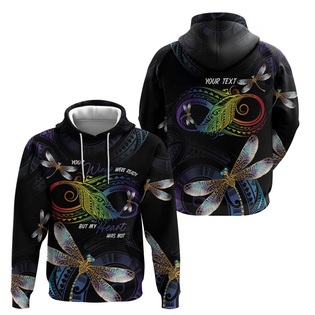 Personalised Polynesian Memorial Zip Hoodie Your Wings Were Ready But My Heart Was Not LT7 - Polynesian Pride