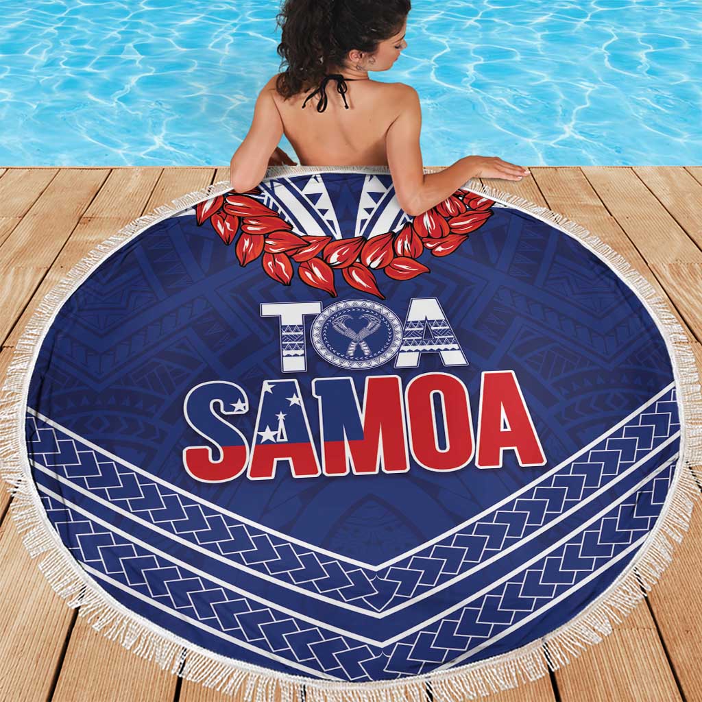 Toa Samoa Rugby Beach Blanket Ulafala Mix Nifo'oti - Polynesian Pride