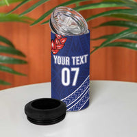 Toa Samoa Rugby Custom 4 in 1 Can Cooler Tumbler Ulafala Mix Nifo'oti - Polynesian Pride