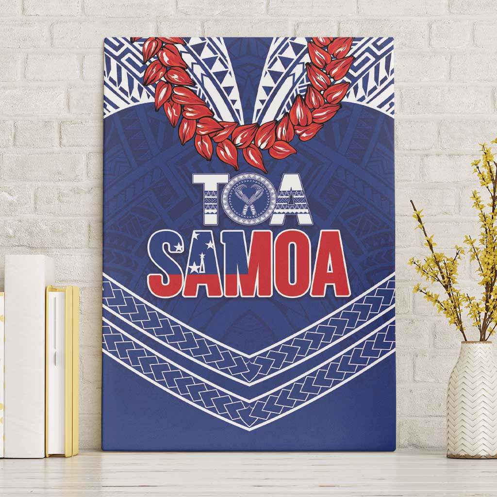 Toa Samoa Rugby Canvas Wall Art Ulafala Mix Nifo'oti - Polynesian Pride