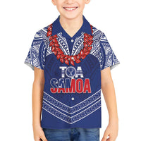 Toa Samoa Rugby Custom Family Matching Long Sleeve Bodycon Dress and Hawaiian Shirt Ulafala Mix Nifo'oti - Polynesian Pride