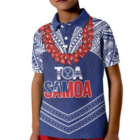 Toa Samoa Rugby Custom Kid Polo Shirt Ulafala Mix Nifo'oti - Polynesian Pride