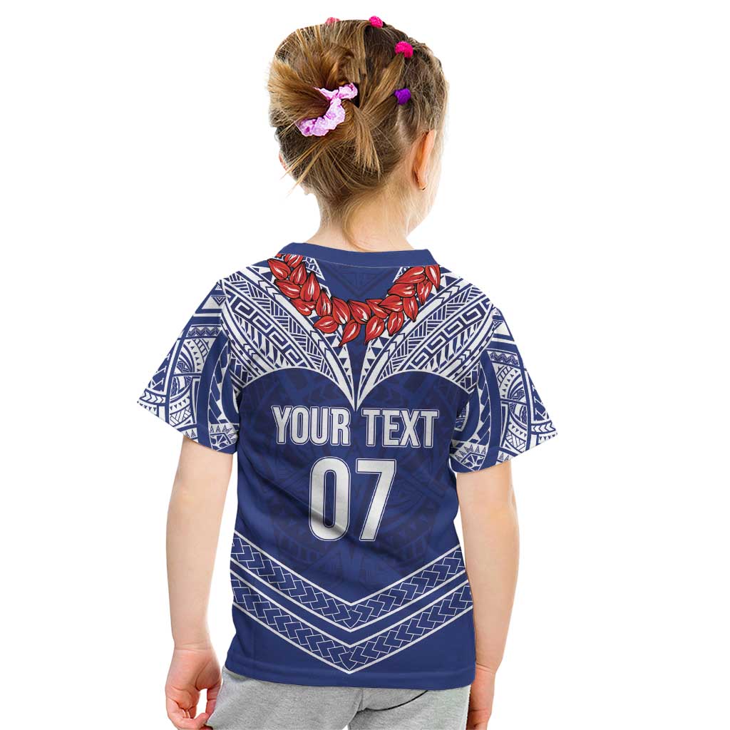 Toa Samoa Rugby Custom Kid T Shirt Ulafala Mix Nifo'oti - Polynesian Pride