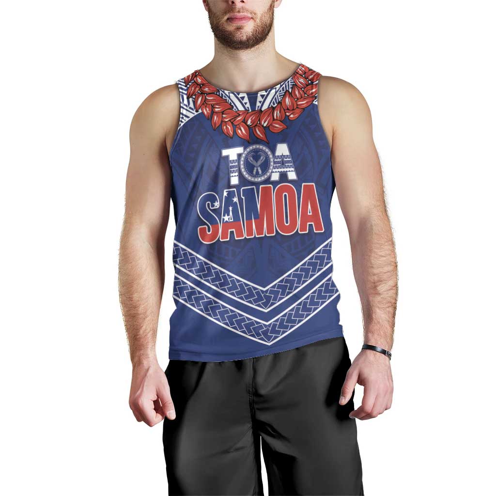 Toa Samoa Rugby Custom Men Tank Top Ulafala Mix Nifo'oti - Polynesian Pride