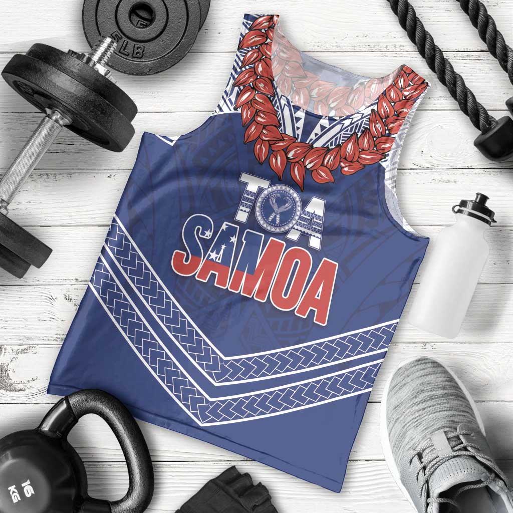Toa Samoa Rugby Custom Men Tank Top Ulafala Mix Nifo'oti - Polynesian Pride