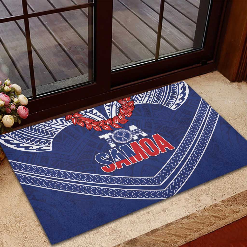 Toa Samoa Rugby Rubber Doormat Ulafala Mix Nifo'oti - Polynesian Pride