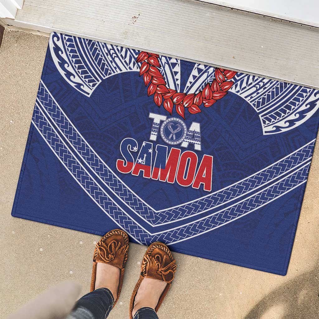 Toa Samoa Rugby Rubber Doormat Ulafala Mix Nifo'oti - Polynesian Pride