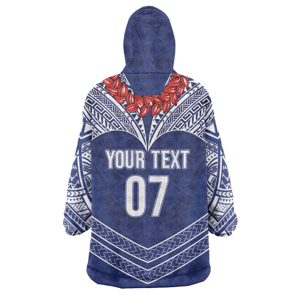 Toa Samoa Rugby Custom Wearable Blanket Hoodie Ulafala Mix Nifo'oti - Polynesian Pride