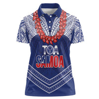 Toa Samoa Rugby Custom Women Polo Shirt Ulafala Mix Nifo'oti - Polynesian Pride