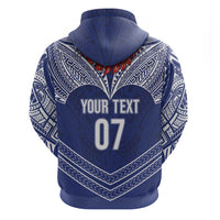 Toa Samoa Rugby Custom Zip Hoodie Ulafala Mix Nifo'oti - Polynesian Pride