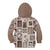 Hawaii Christmas Retro Patchwork Kid Hoodie Brown LT7 - Polynesian Pride