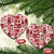 Hawaii Christmas Ceramic Ornament Retro Patchwork - Red LT7 Heart Red - Polynesian Pride